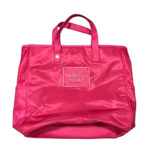 Victoria's Secret Pink Tote Bag Nylon Shopping Bag Travel Beach Bag